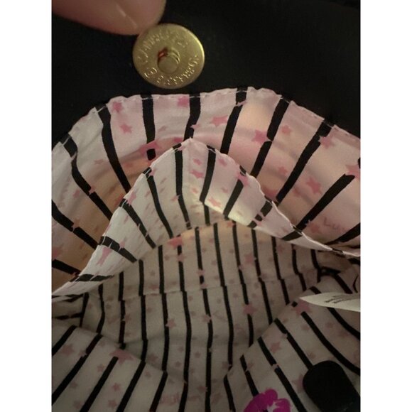 Betsey Johnson Shoulder Bag With Faux Fur Handle Adjustable Strap & Gold Hardwar - Picture 13 of 13